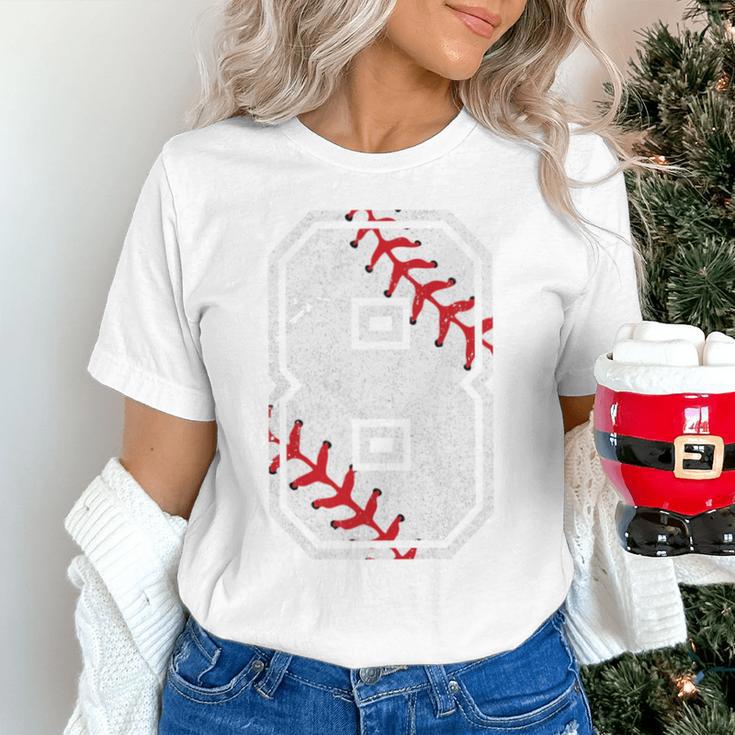 Vintage Baseball 8 Jersey Number 8 Unisex T-Shirt Vintage Baseball 8 Jersey Number 8 Unisex T-Shirt
