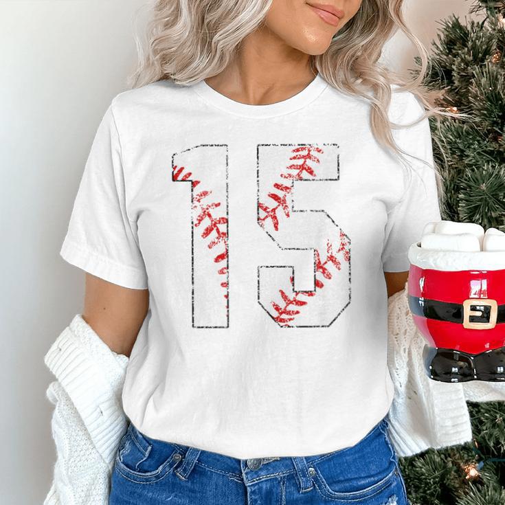 Vintage Distressed Baseball Number 15 Jersey Player Uniform Unisex T-Shirt Vintage Distressed Baseball Number 15 Jersey Player Uniform Unisex T-Shirt
