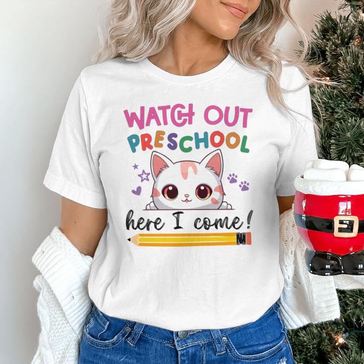 Watch Out Preschool Here I Come Girls Back To School Performance Unisex T-Shirt Watch Out Preschool Here I Come Girls Back To School Performance Unisex T-Shirt