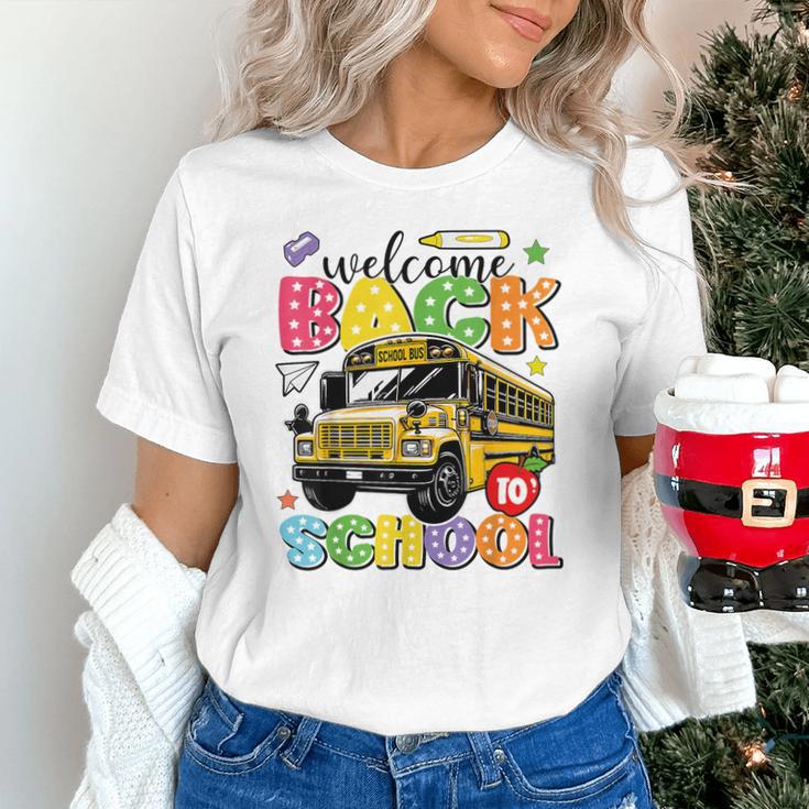 Welcome Back To School Bus Happy First Day Of School Student Unisex T-Shirt Welcome Back To School Bus Happy First Day Of School Student Unisex T-Shirt