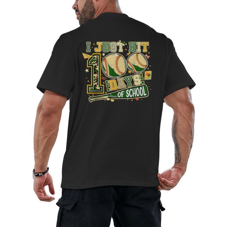 100 Days Of School Baseball I Just Hit 100 Days Boy COUNSELO Men's Back Print T-Shirt
