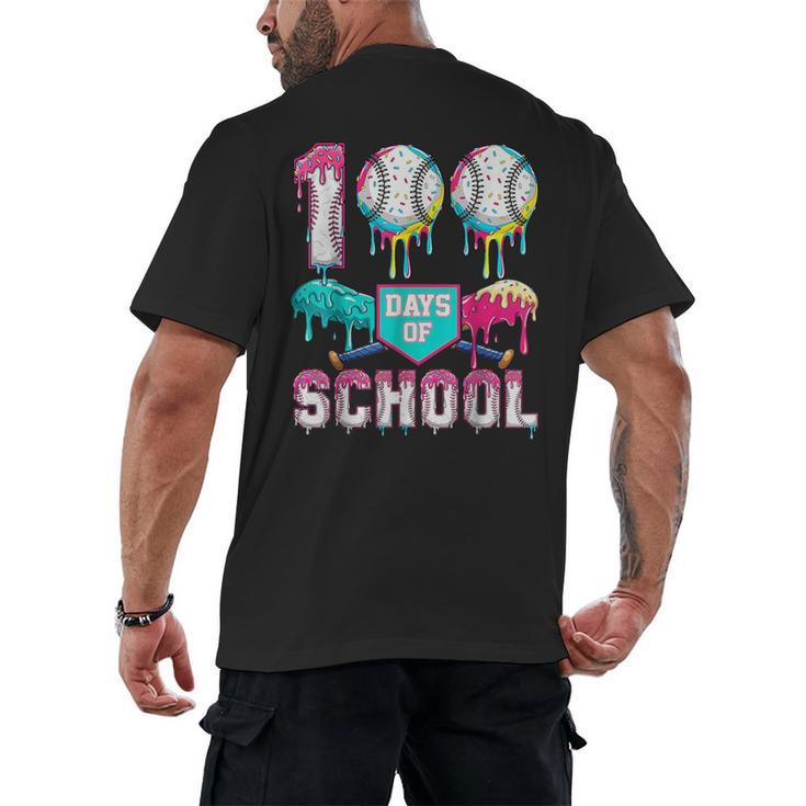 100 Days Of School Boys Kids 100th Day Of School Baseball Men's Back Print T-Shirt