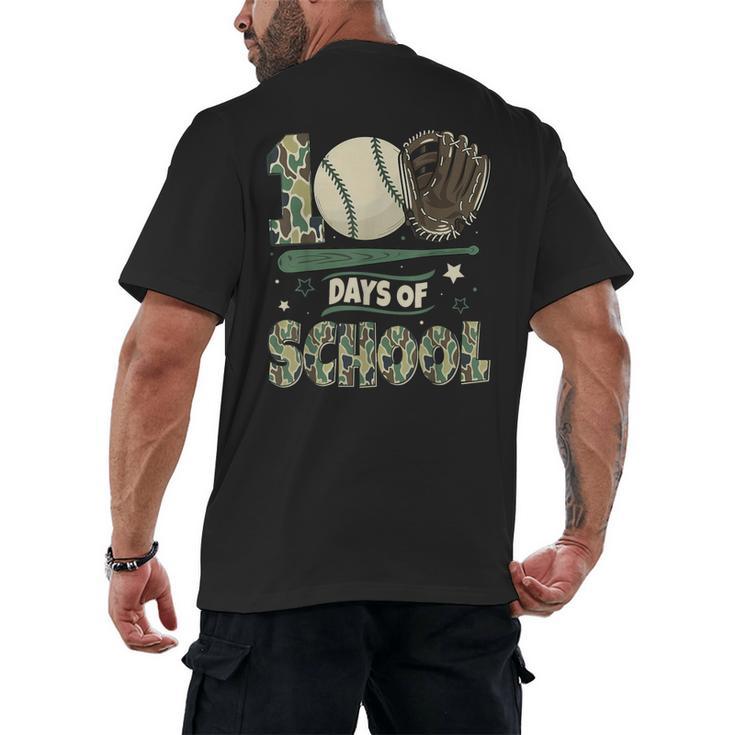 100 Days Of School Teacher Camo Baseball Boys Toddler Kids Men's Back Print T-Shirt