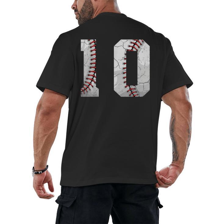 2016 10th Birthday Baseball Boys Kids Ten 10 Tenth Men's Back Print T-Shirt