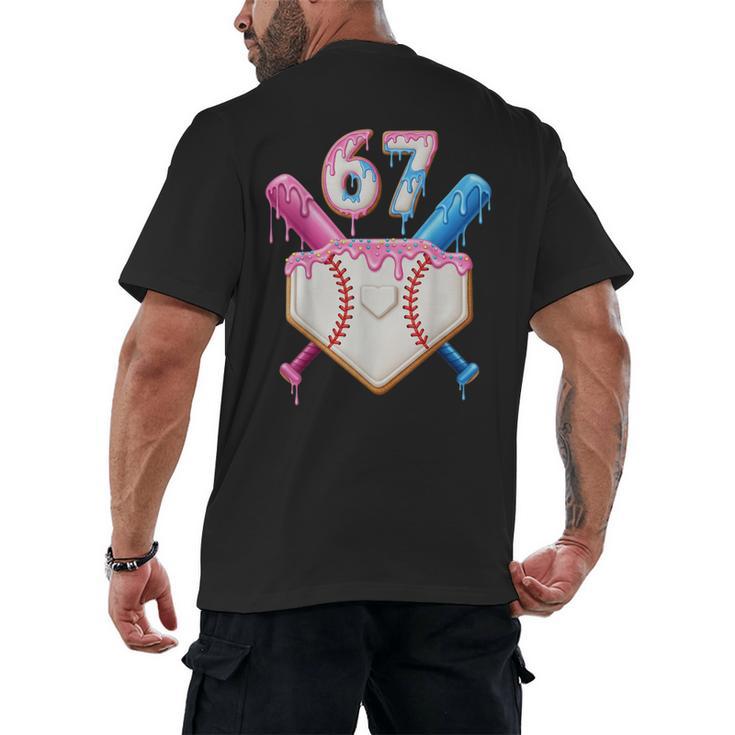 6 7 Baseball Dripping Six Seven Gen Alpha Slang Men's Back Print T-Shirt