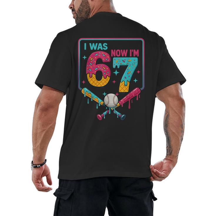 I Was 6 Now Im 7 Ice Cream Drip Baseball For Men Women Kids Men's Back Print T-Shirt