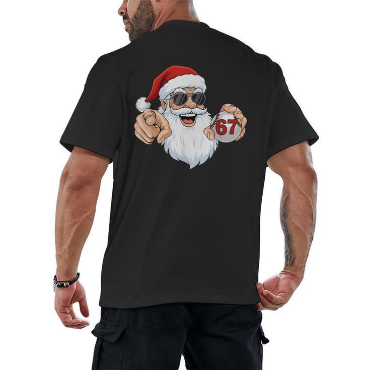 67 Baseball Santa Six Seven Meme Christmas Men Women Kids Men's Back Print T-Shirt