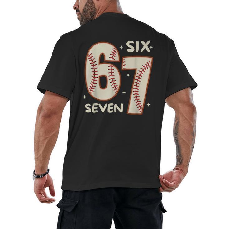 67 Baseball Six Seven 6 7 Meme Kids 67 Teen Boys 6-7 Men's Back Print T-Shirt