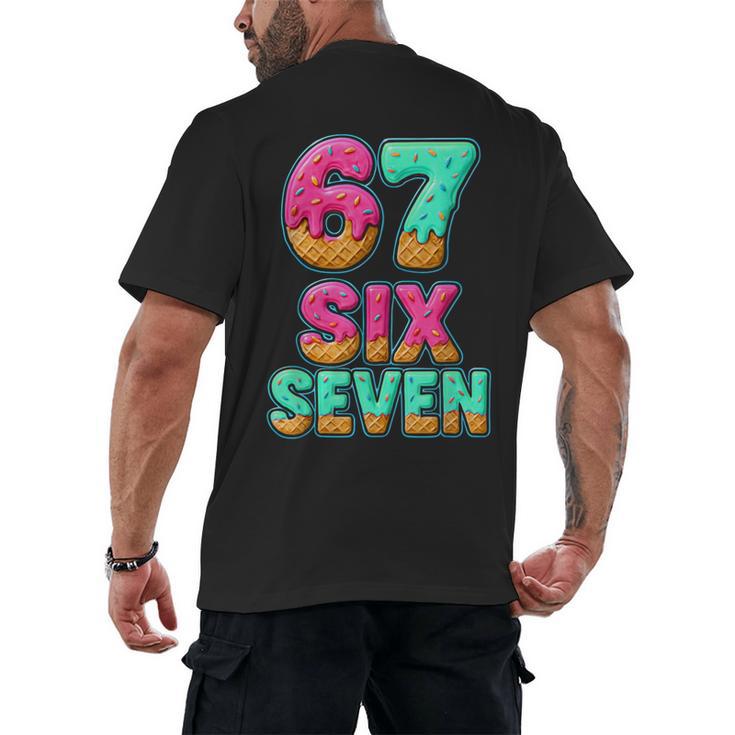 67 Ice Cream Drip Baseball Six Seven 6-7 Meme Teen Boy Men's Back Print T-Shirt