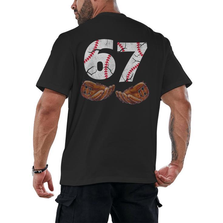 67 Trend Baseball Six Seven Number For Boys Men Men's Back Print T-Shirt