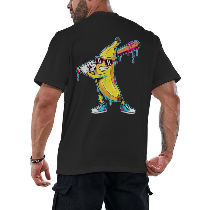 Banana Baseball Drip Kids Youth Boys Girls Men's Back Print T-Shirt