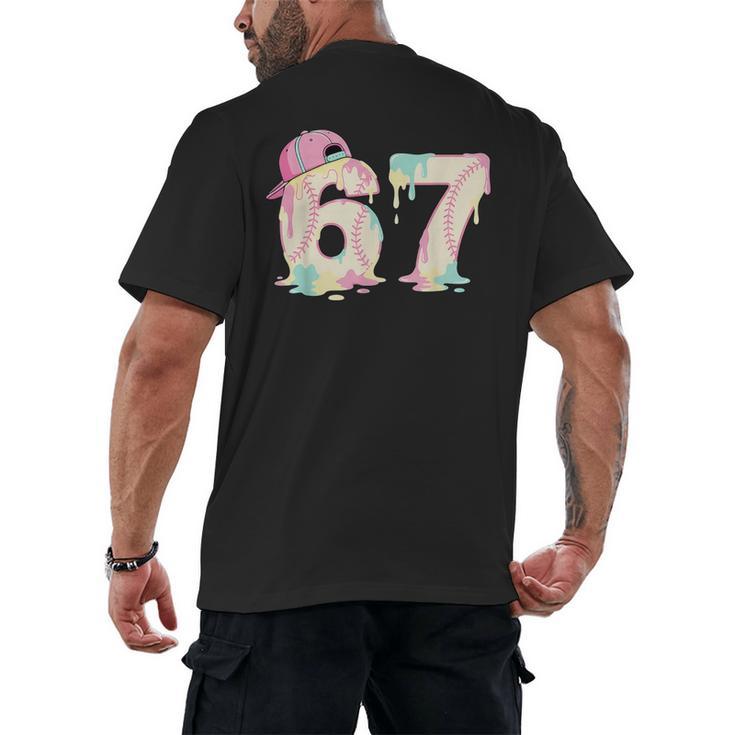 Baseball 67 Dripping Six Seven Drip Boys Gen Z Men's Back Print T-Shirt