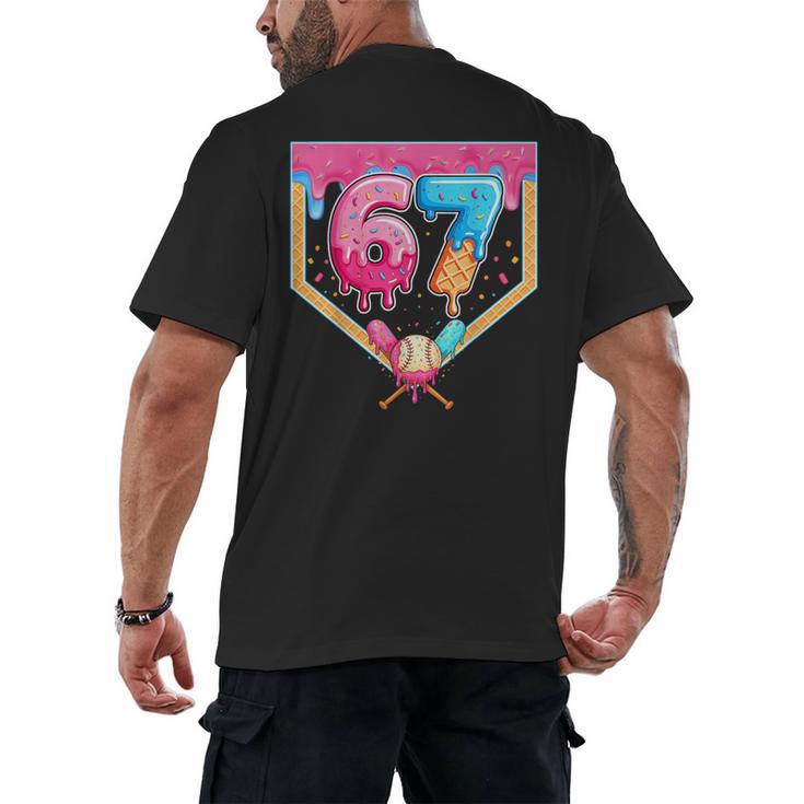Baseball 67 Six Seven Meme Drip 6 7 Boys Girl Kids Men's Back Print T-Shirt