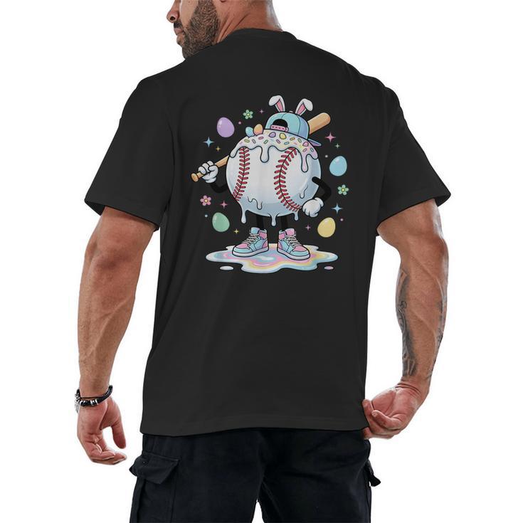 Baseball Drip Icecream Apparel Youth Boy Easter Men's Back Print T-Shirt