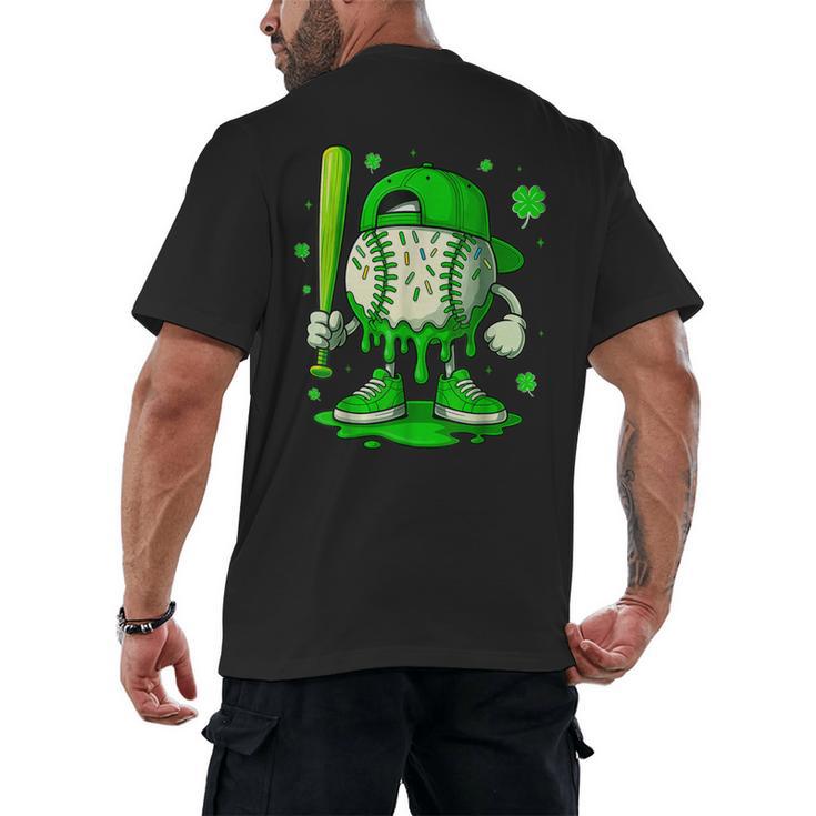 Baseball Drip Icecream Apparel Youth Boy St Patricks Day Men's Back Print T-Shirt