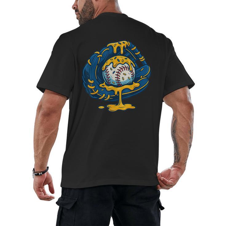 Baseball Drip Team For Boys Ice Cream Cool Men's Back Print T-Shirt