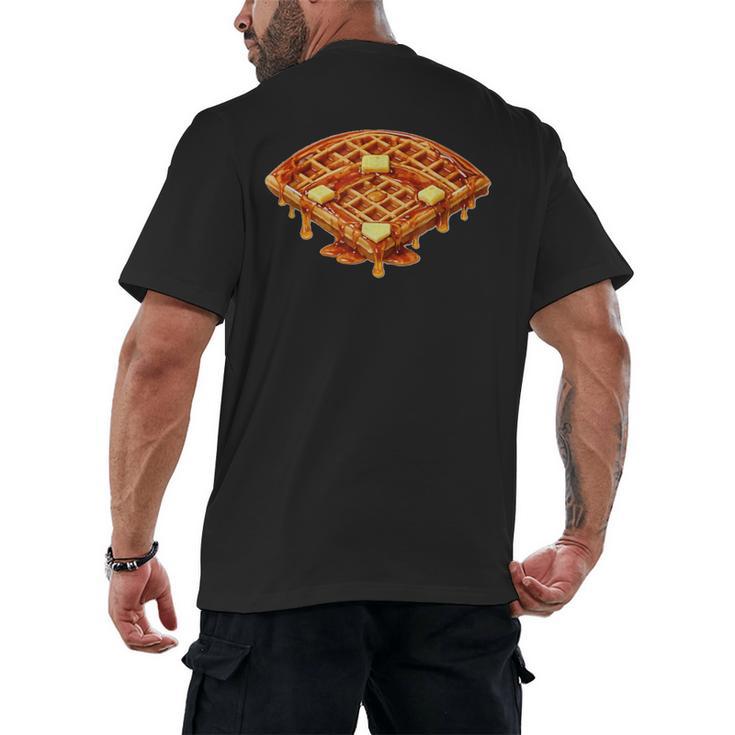 Baseball Dripping Waffle Field Men's Back Print T-Shirt