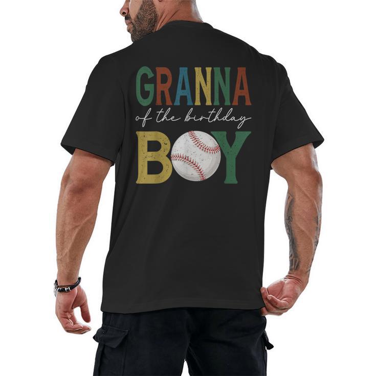 Baseball Granna Of The Birthday Boy Family Matching Men's Back Print T-Shirt