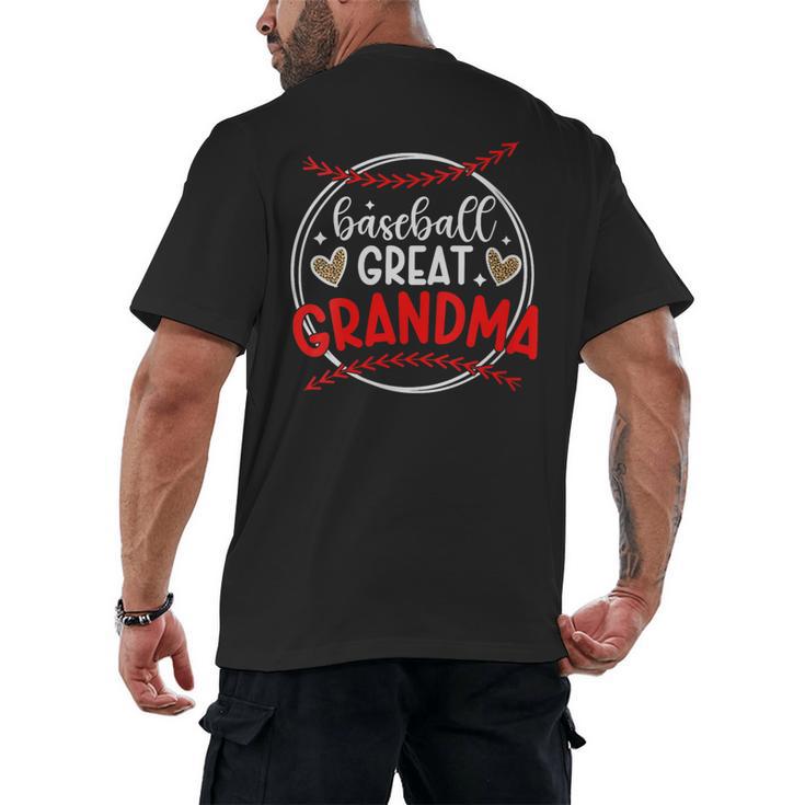 Baseball Great Grandma Of A Baseball Player Great Grandma Men's Back Print T-Shirt