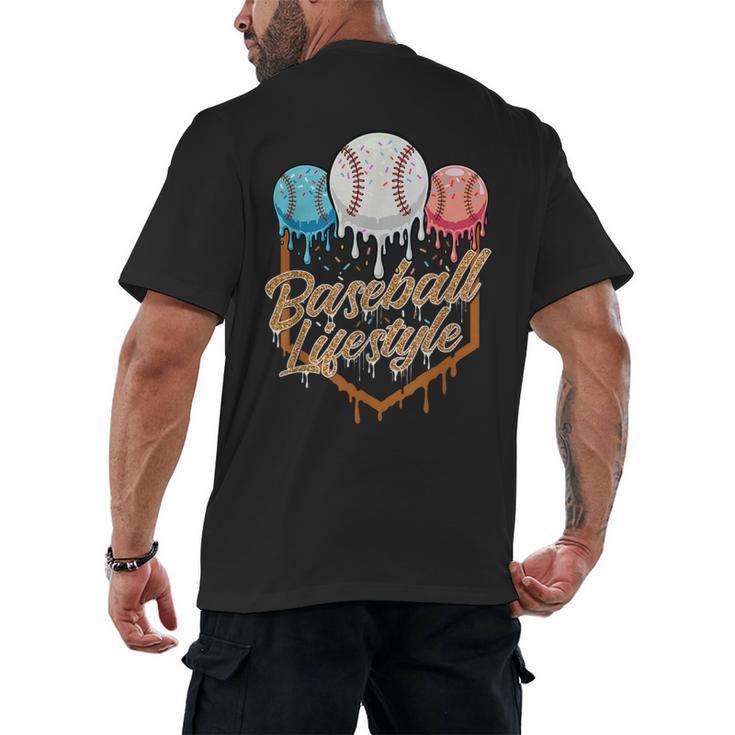 Baseball Lifestyle Baseball Lover Player Baseballer Men's Back Print T-Shirt