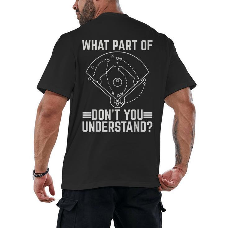 Baseball Math Double Play What Part Of Baseball Game Men's Back Print T-Shirt