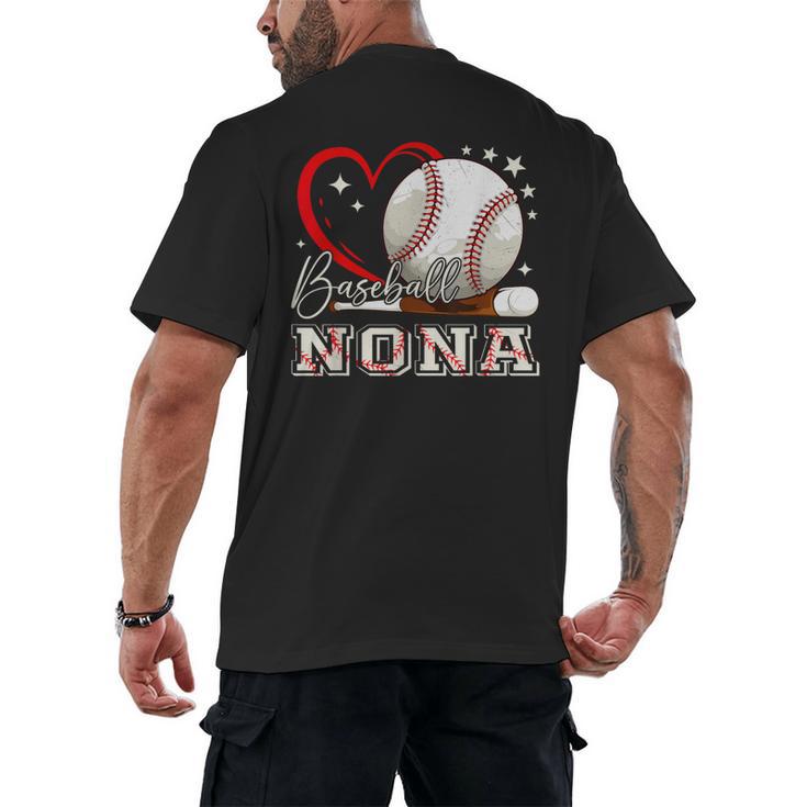 Baseball Nona Family Matching Cute Baseball Lover Men's Back Print T-Shirt
