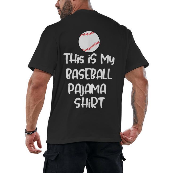 This Is My Baseball Pajama Shirt For Players Teens Boys Girl Men's Back Print T-Shirt