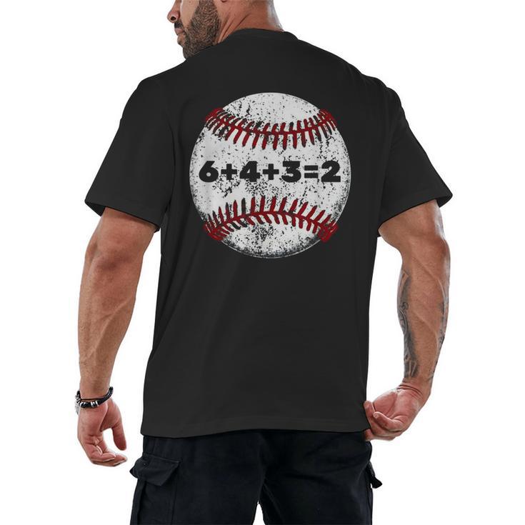 Baseball Red Stitches Sport Graphic 6432 Men's Back Print T-Shirt