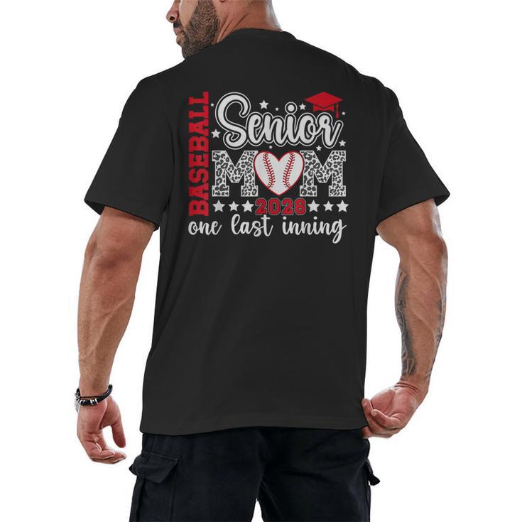 Baseball Senior Mom 2026 Last Inning Baseball Senior Mama Men's Back Print T-Shirt