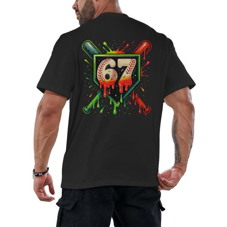 Baseball Six Seven 67 Meme Ice Cream Drip Xmas Men Women Men's Back Print T-Shirt