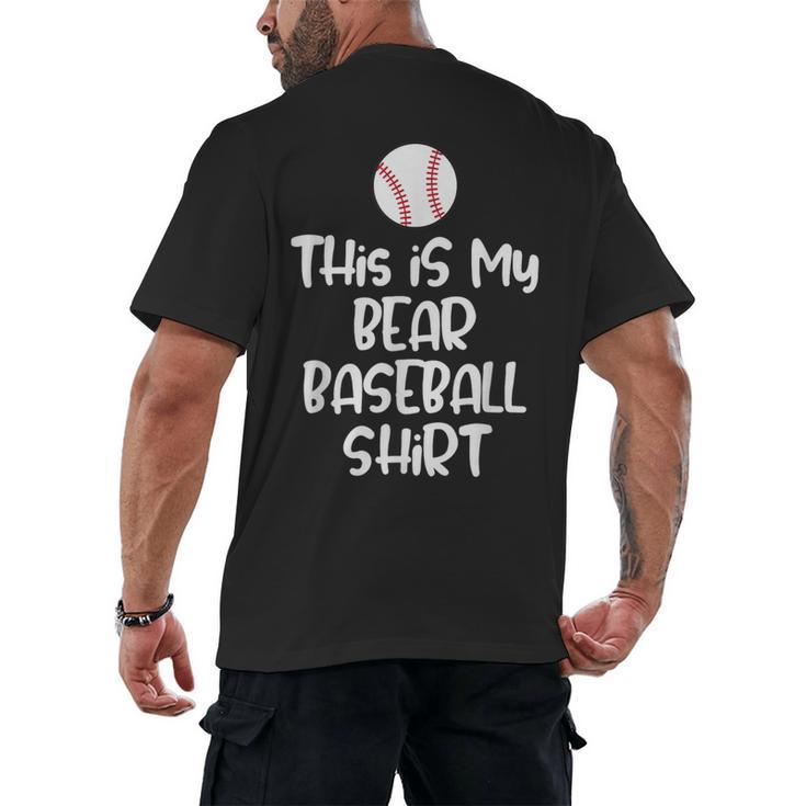 Bear Baseball Shirt For Players Fans And Moms Men's Back Print T-Shirt