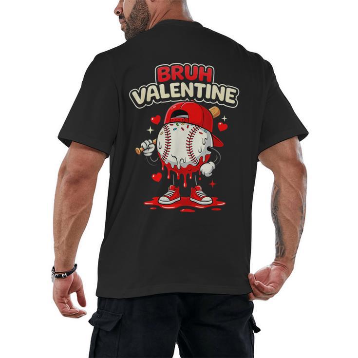 Bruh Valentine Baseball Drip Icecream Apparel Men Youth Boys Men's Back Print T-Shirt