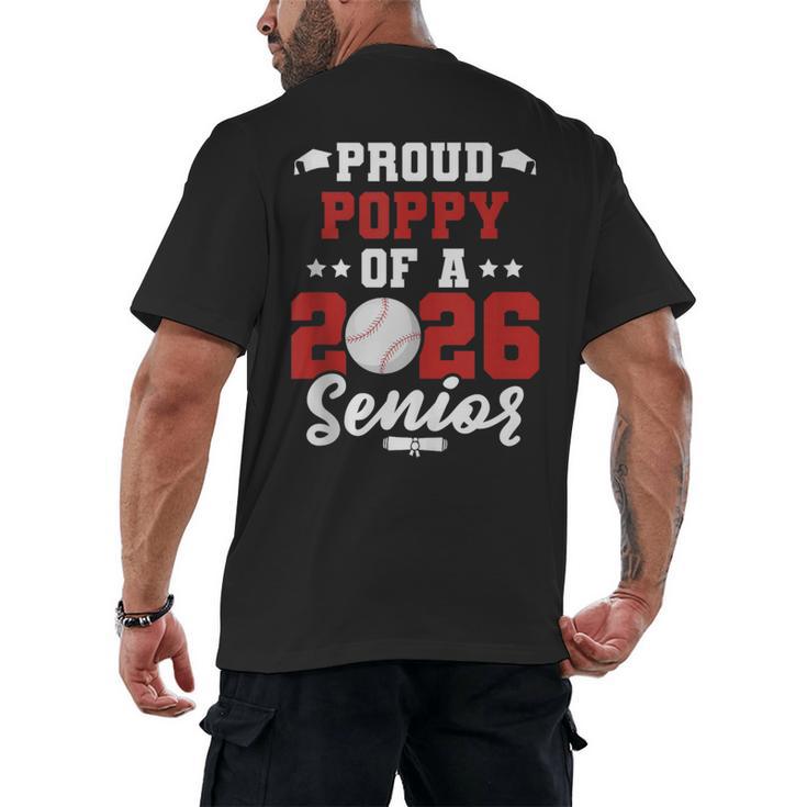 Class Of 2026 Senior Year Baseball Poppy 2026 Graduate Men's Back Print T-Shirt