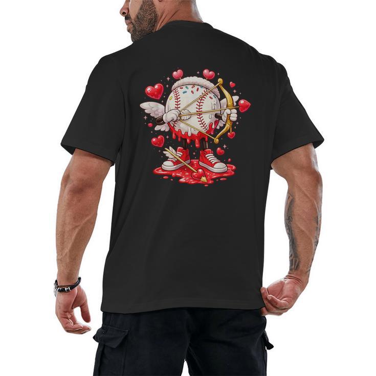 Cupid Baseball Drip Icecream Apparel Youth Boy Valentine Men's Back Print T-Shirt