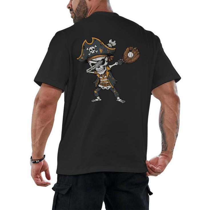 Dabbing Pirate Skeleton Baseball Dab Costume Boys Kids Men Men's Back Print T-Shirt