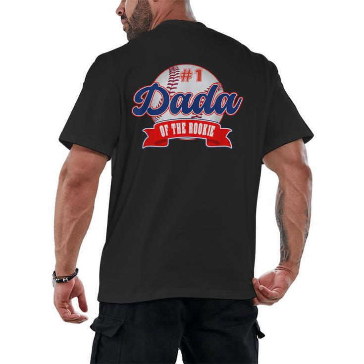 Dada Rookie Of Year 1st Birthday Baseball Theme Matching Men's Back Print T-Shirt