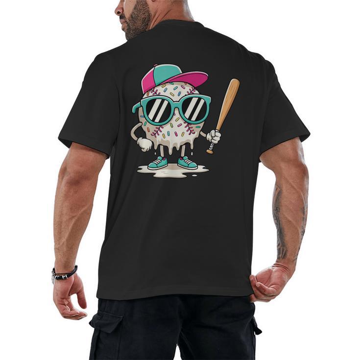 Dripping Baseball Baseball Lover Player Baseballer Men's Back Print T-Shirt