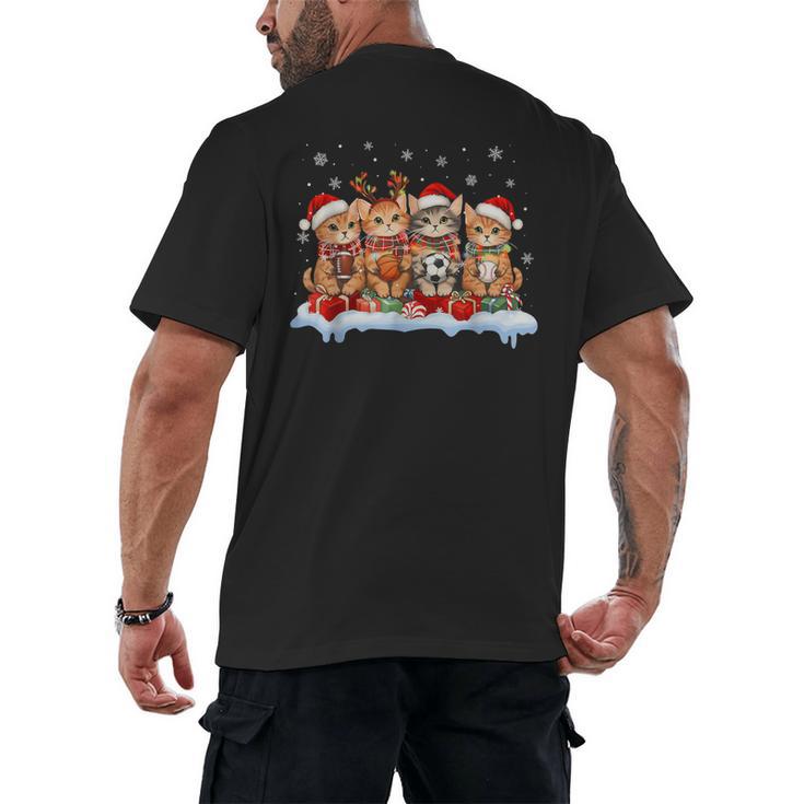 Football Baseball Basketball Player Sport Christmas Men's Back Print T-Shirt