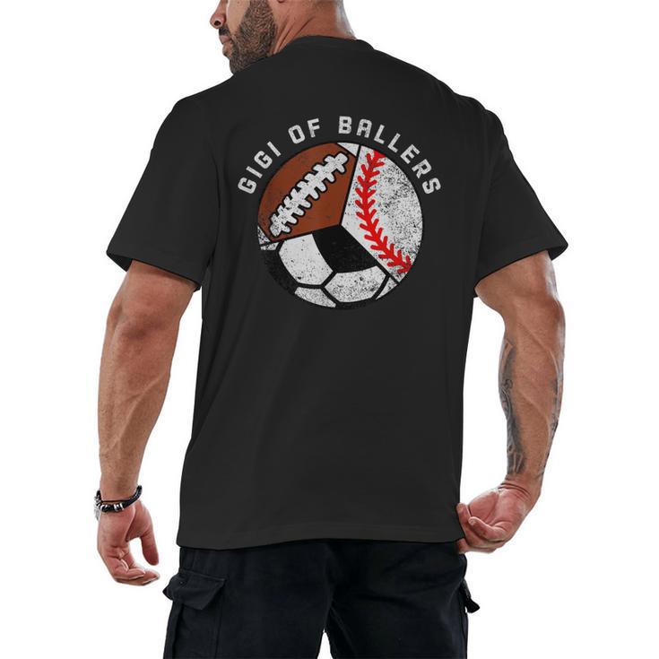 Gigi Of Ballers Baseball Soccer Football Gigi Men's Back Print T-Shirt