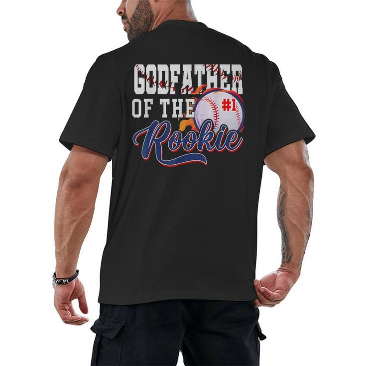 Godfather Rookie Of Year 1st Birthday Baseball Theme Men's Back Print T-Shirt