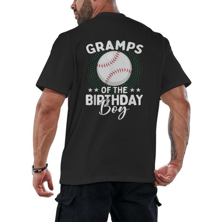 Gramps Of The Birthday Boy Baseball Player Birthday Men's Back Print T-Shirt
