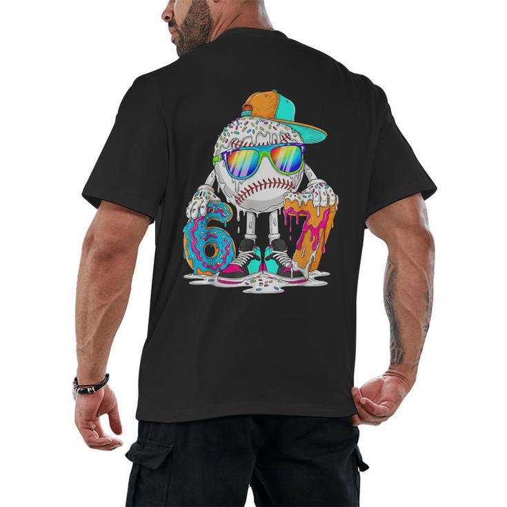 HUGvyn 6 7 Baseball Number Kid Drip Ice Cream Six Seven Meme Men's Back Print T-Shirt