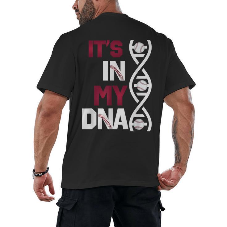 ITS In My DNA Baseball Sport Player Saying Men's Back Print T-Shirt