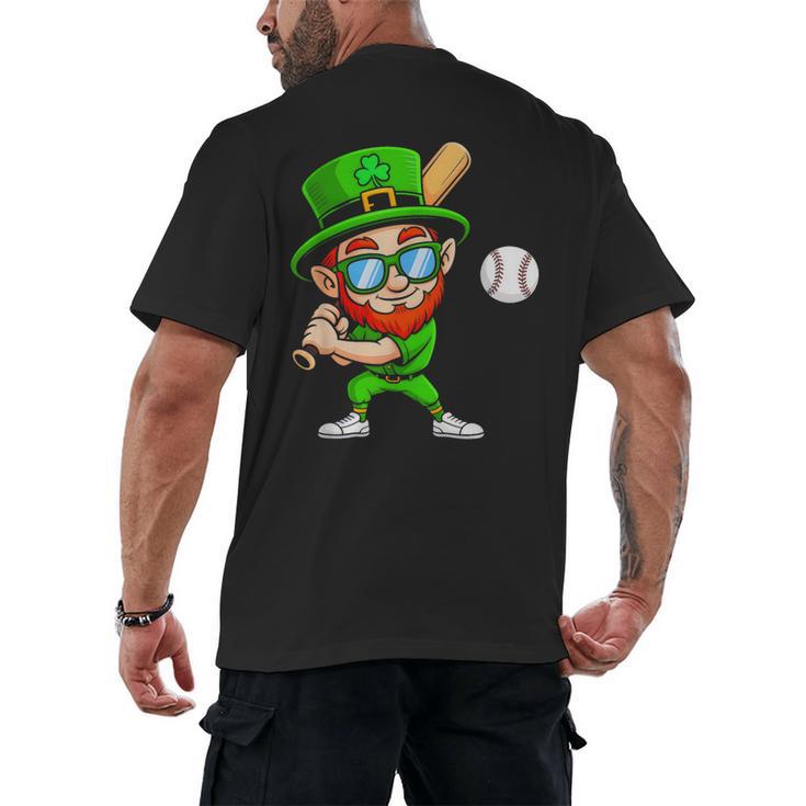 Kids St Patricks Day Shirt Leprechaun Baseball Boys Men Men's Back Print T-Shirt
