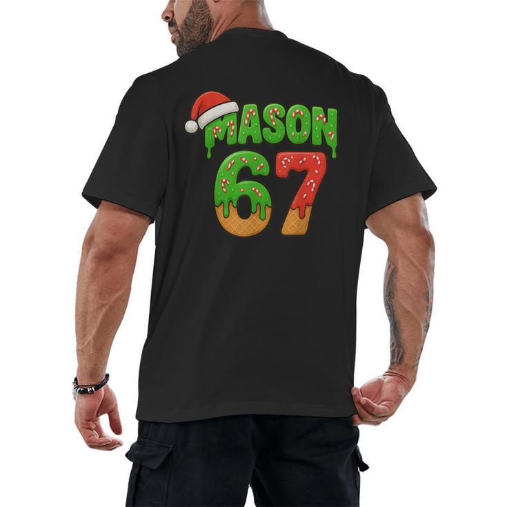 Mason 67 Christmas Ice Cream Drip Meme Six Seven Baseball Men's Back Print T-Shirt