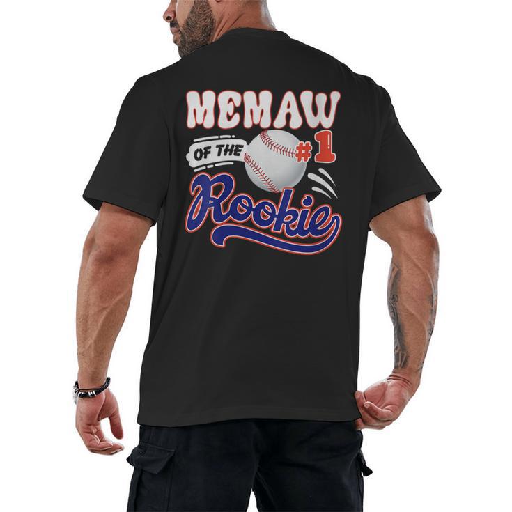 Memaw Rookie Of Year 1st Birthday Baseball Theme Matching Men's Back Print T-Shirt