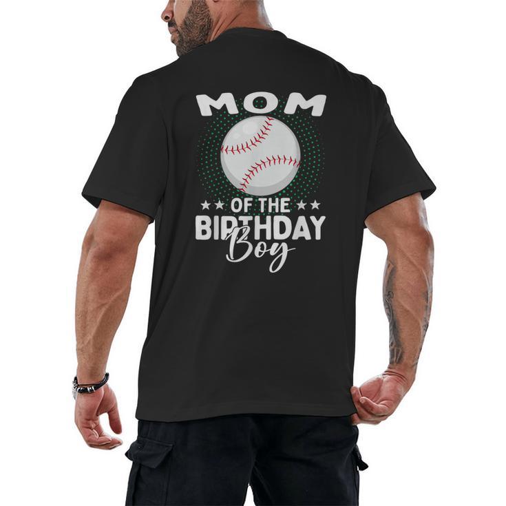 Mom Of The Birthday Boy Baseball Player Birthday Men's Back Print T-Shirt