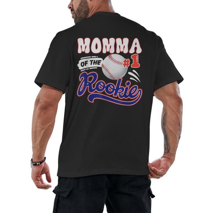 Momma Rookie Of Year 1st Birthday Baseball Theme Matching Men's Back Print T-Shirt