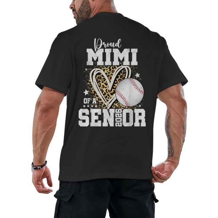 Proud Mimi Of A 2026 Senior Baseball Graduation Leopard Men's Back Print T-Shirt