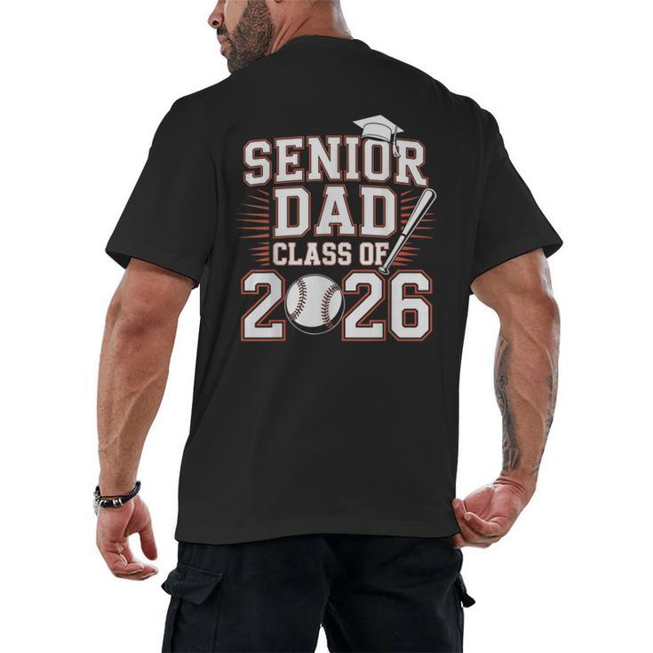 Senior Dad Class Of 2026 Graduate Baseball 2026 Graduation Men's Back Print T-Shirt